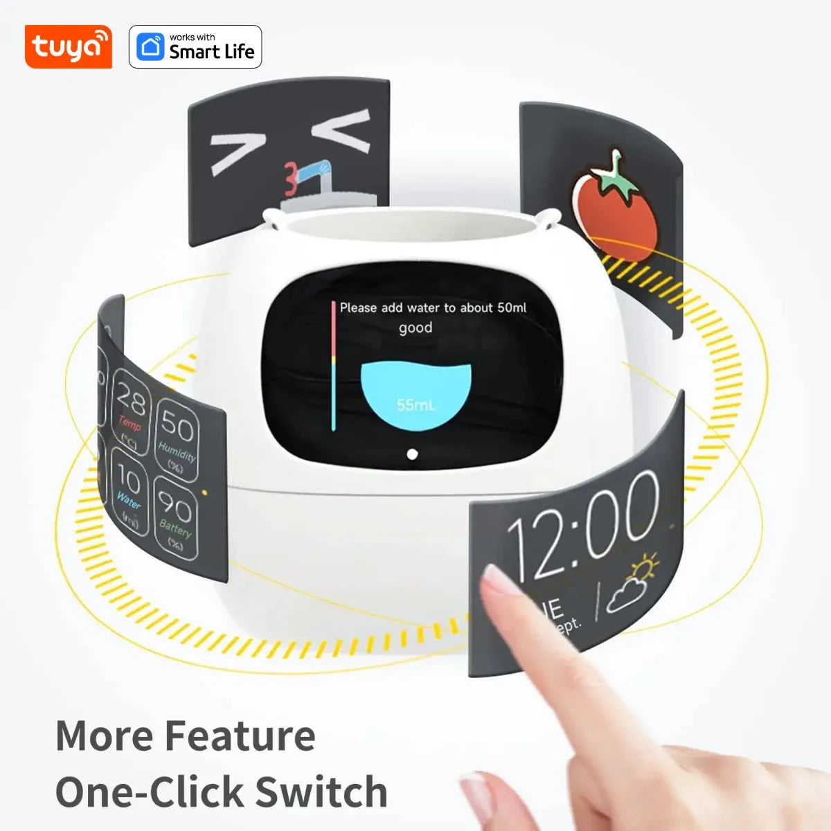 Tuya Ivy Smart Planter with AI, 49 Expressions &amp; 7 Sensors