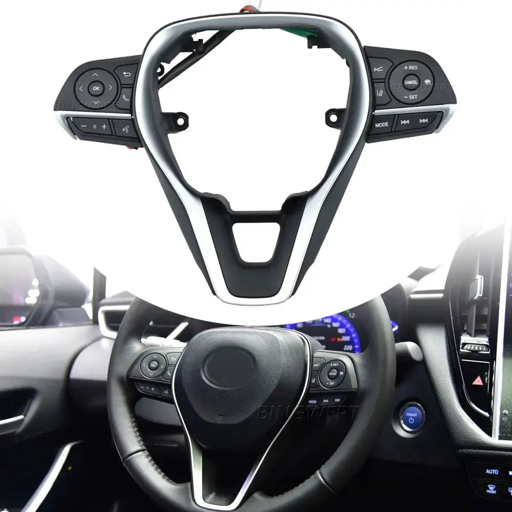 Left/Right Steering Wheel Cruise Control Switch Buttons With Frame For Toyota Corolla Levin RAV4 RAV 4 2019-2023 by InterCyprus Trading Ltd