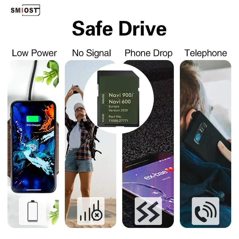 SMIOST 16GB GPS SD Vauxhall 600 900 &ndash; 2020 Navigation Maps