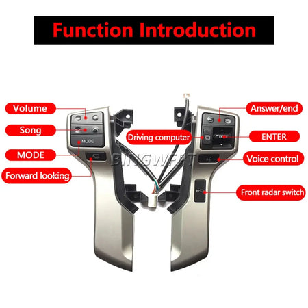 STEERING WHEEL CONTROL SWITCH MULTIFUNCTION Bluetooth Audio 84250-60180 84250-60160 For LAND CRUISER PRADO KDJ150L GRJ150L 10-13 by InterCyprus Trading Ltd