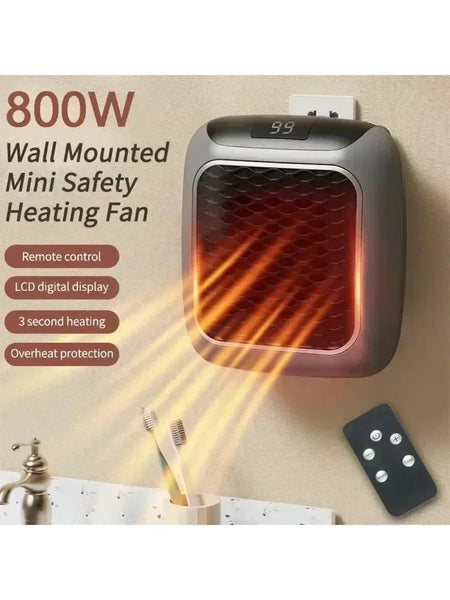 Portable Electric Heater EU Compact &ndash; Energy Saving Grey / EU
