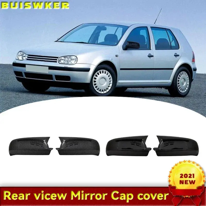 2Pieces Cover Glossy Black Rearview Mirror Cover Bat Style Mirror Cover For Volkswagen Golf 4 MK4 1997-2003 by InterCyprus Trading Ltd