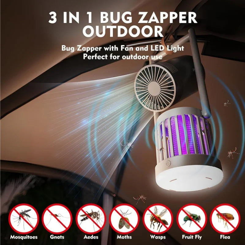 3 In 1 Rechargeable Mosquito Killer Lamp &ndash; Low Noise