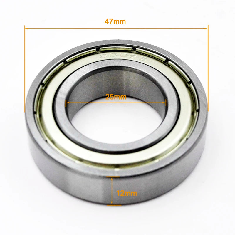 6000ZZ 6001ZZ Bearing Set - Deep Groove Ball Bearings 6005ZZ 25x47x12mm / CHINA / 2Pcs
