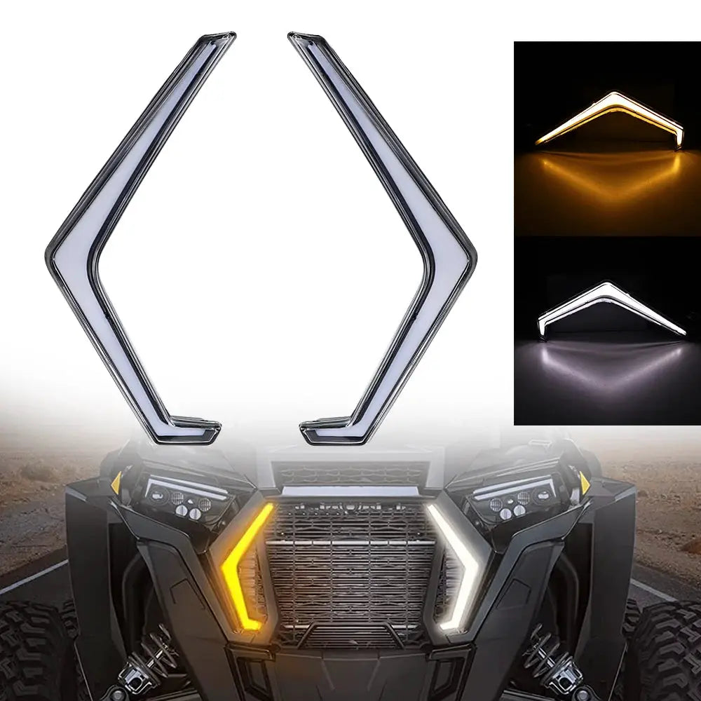 LED Front Accent Light Turn Signal Lights for Polaris RZR XP 1000 Turbo 2018-2021 UTV ATV by InterCyprus Trading Ltd