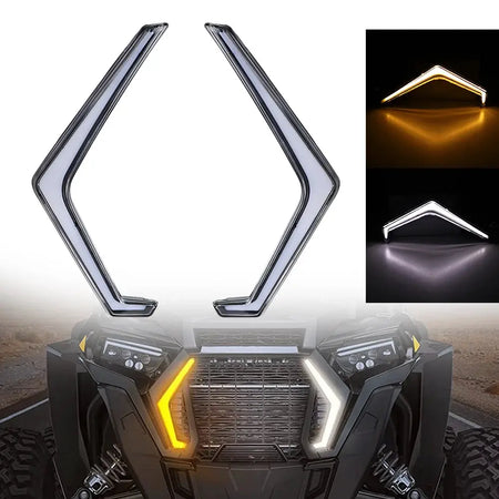 LED Front Accent Light Turn Signal Lights for Polaris RZR XP 1000 Turbo 2018-2021 UTV ATV by InterCyprus Trading Ltd