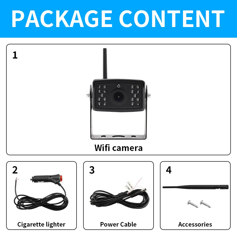 5G WiFi Backup Camera - HD Wireless Rear View, Night Vision, Waterproof for SUVs &amp; RVs Camera / CHINA