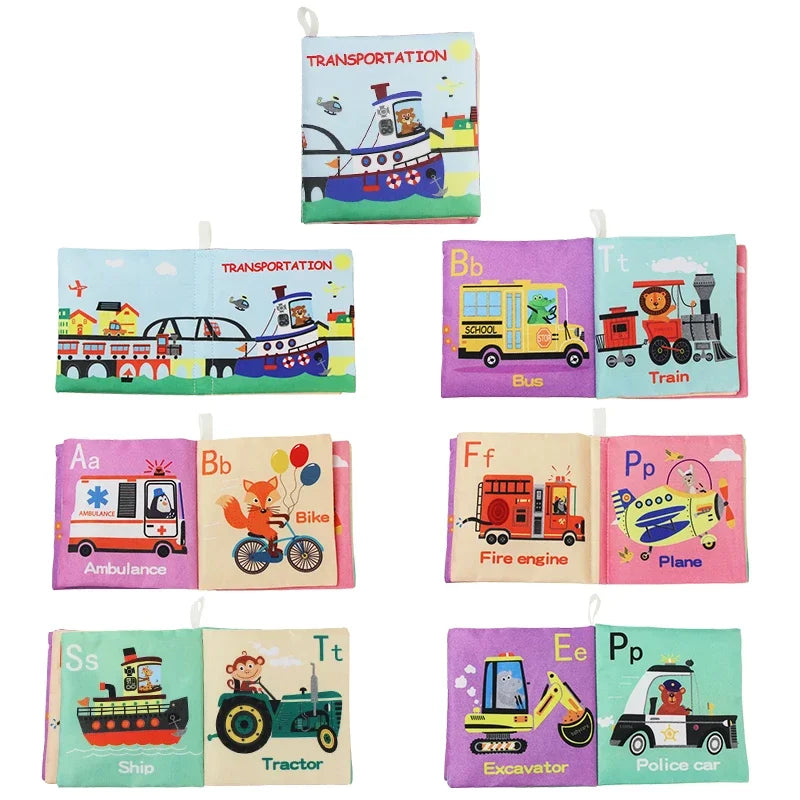 Coolplay Baby Soft Cloth Books &ndash; Safe And Educational Early Learning Toys C-Vehicles
