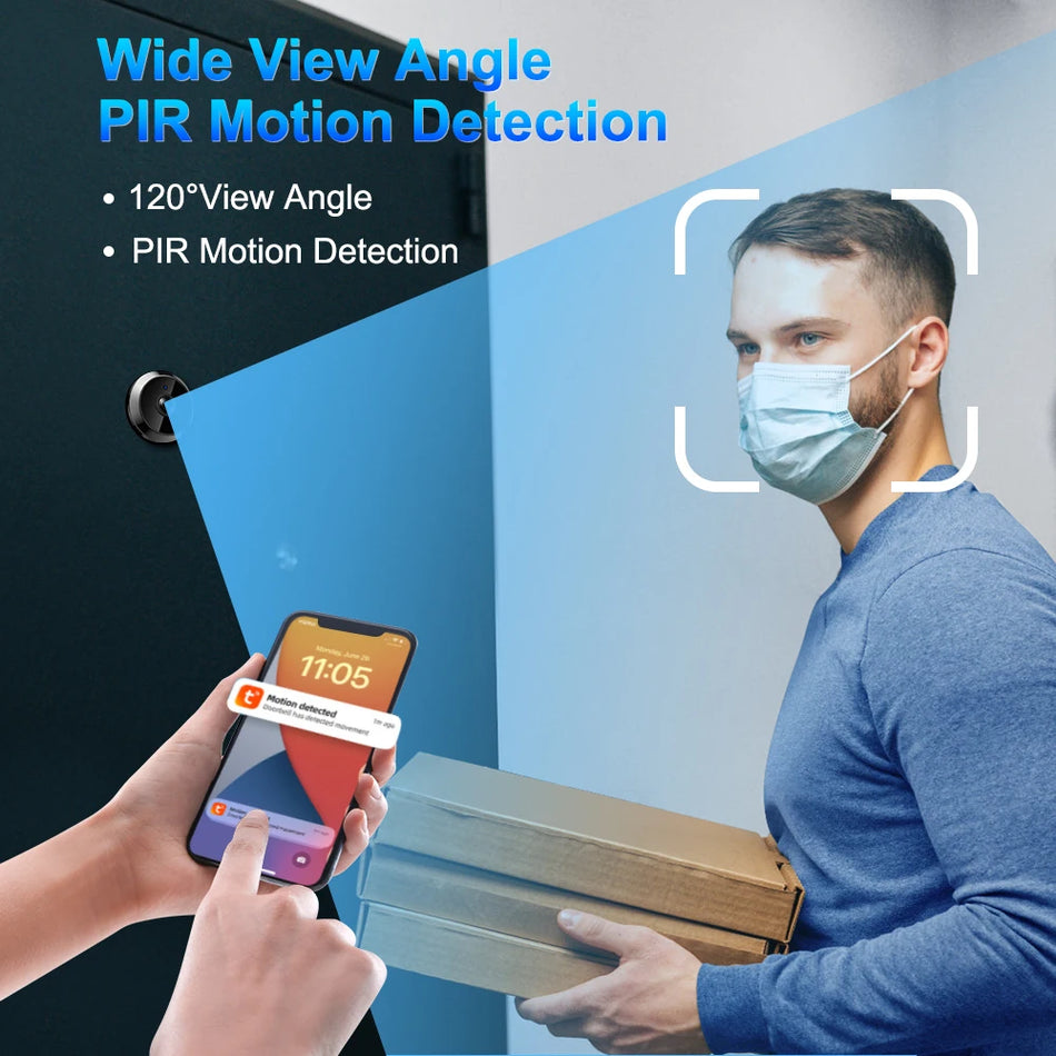 Awapow Tuya WiFi Door Camera &ndash; PIR Motion Detection