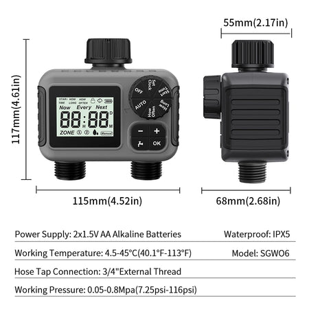 Programmable Garden Irrigation Watering System - TNCE Sprinkler Timer