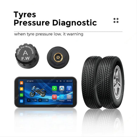 TOTNG 6.25 Inch Portable Smart Display &ndash; IP67 Waterproof Navigation with Dual Bluetooth