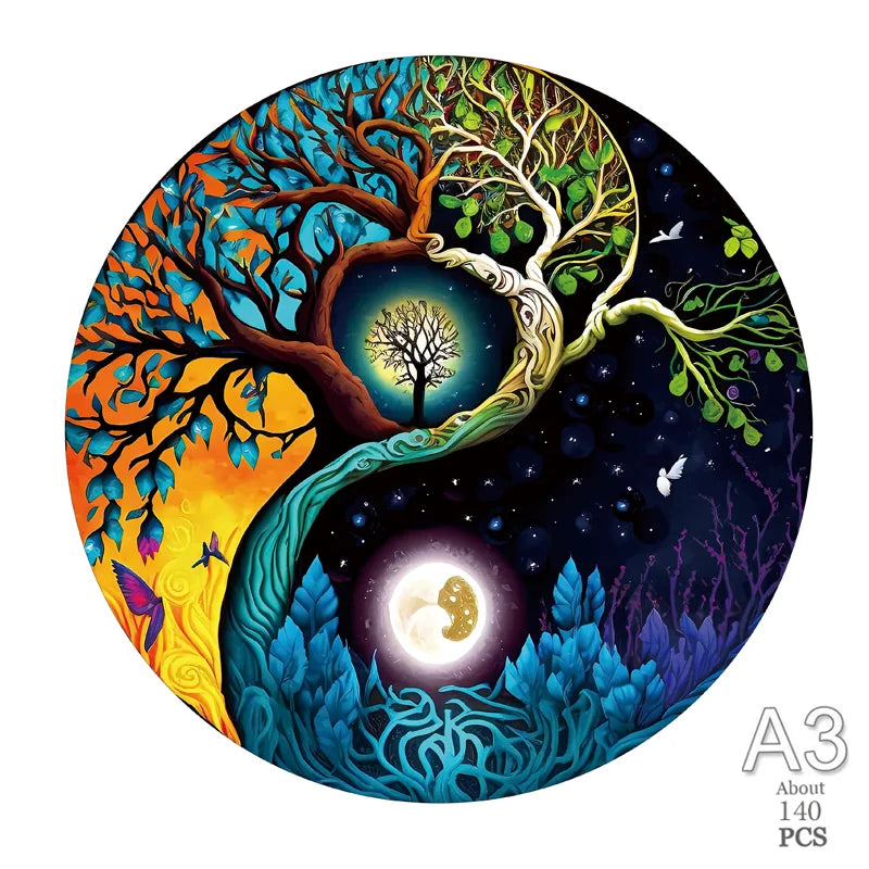 A3 A5 Size Wooden Animal Puzzle - 3D Family Party Gift TT-YPAN-3485-A3