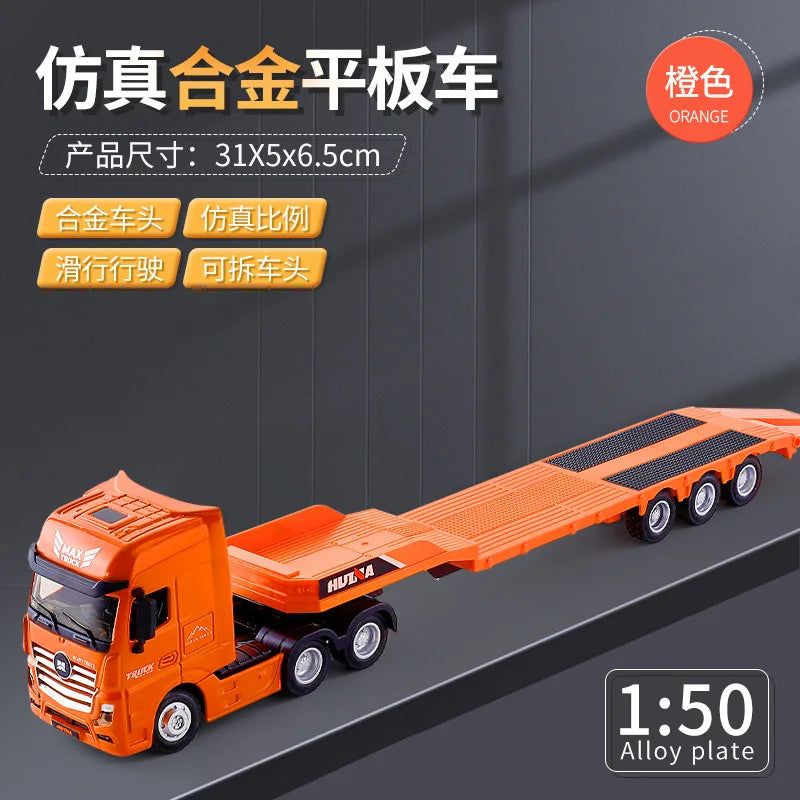 Huina 1/50 Scale Dump Truck &ndash; Realistic Diecast Design orange