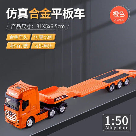 Huina 1/50 Scale Dump Truck &ndash; Realistic Diecast Design orange