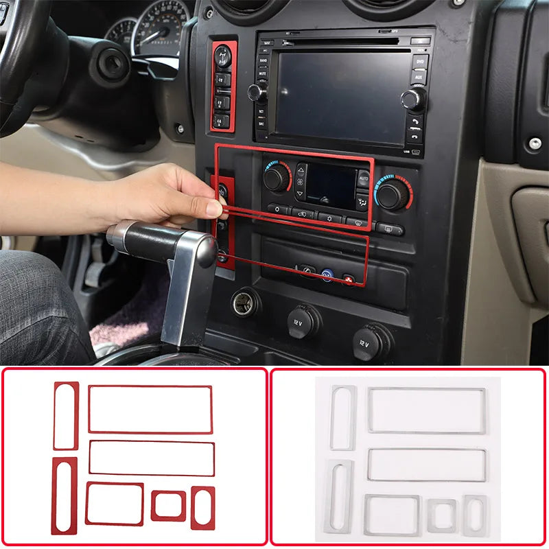 Hummer H2 Aluminum Alloy Central Control Button Frame