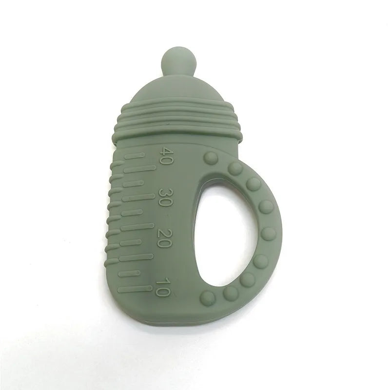 Silicone Baby Teething Stick &ndash; Safe and Biteable Design green