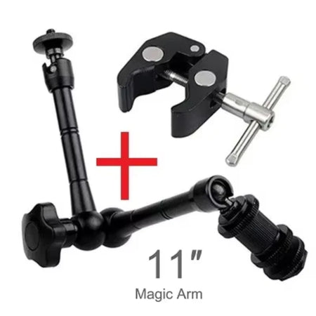 Adjustable Super Clamp Articulated Arm for Camera and Lighting 11 inch Arm A