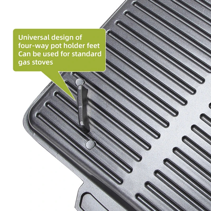 Healthy Square Barbecue Grill Plate - Ideal for Pork Belly Cooking