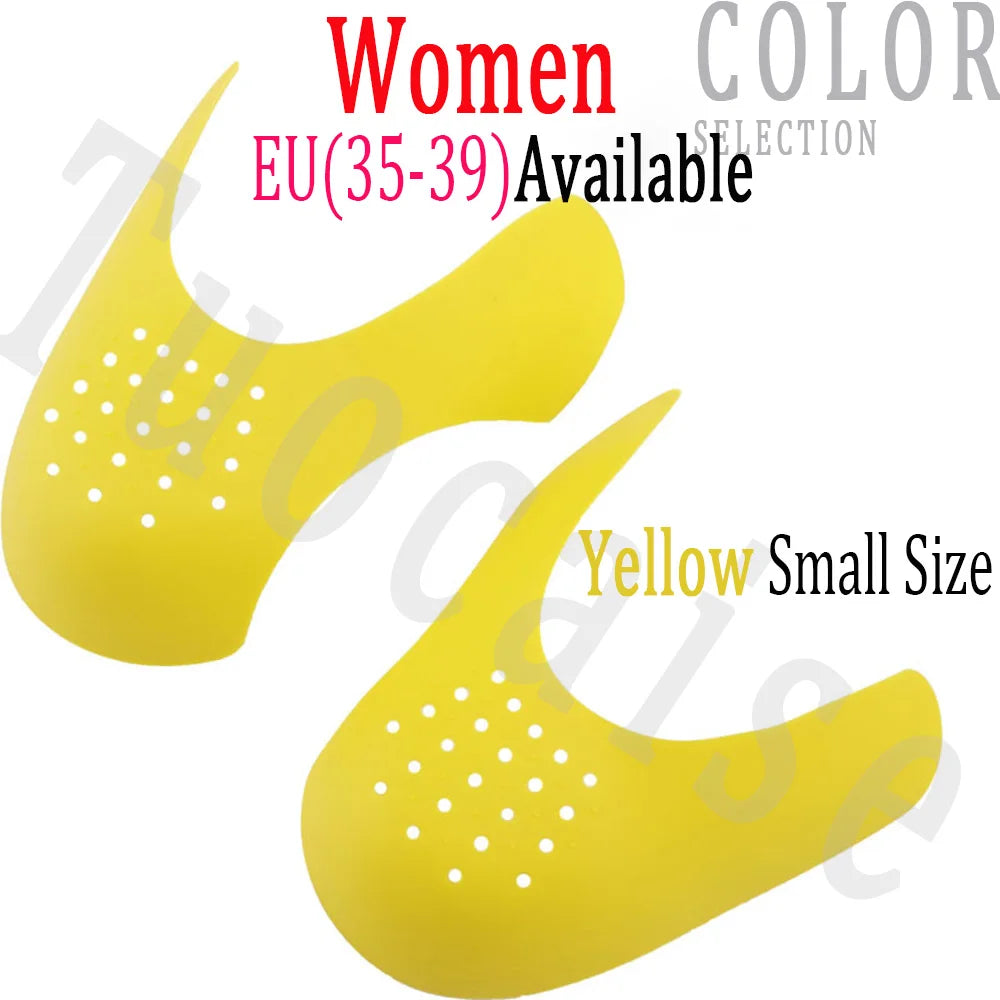 Toe Cap Support Shoe Stretcher Keeping Shoe Shiel Expander Shoe Crease Line Kit Guard Heal Protector Anti Prevent Bending Crack Yellow-S (EU35-39) / CHINA