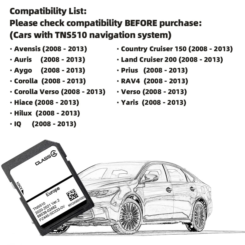 TNS510 Navigation SD Card 2021 Version2 &ndash; Europe Maps