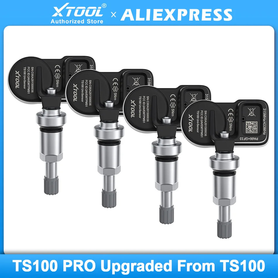 2-in-1 TPMS-Sensor und Reifen-Scanner XTOOL TS100 Pro, 315/433MHz