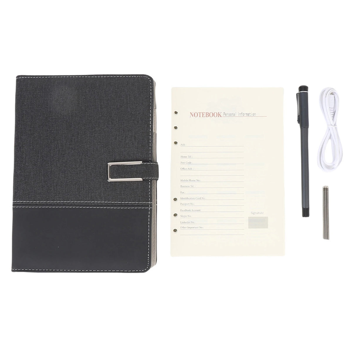 Smart Pen Writing Set with Real Time Digitization, Sync &amp; Share - Ideal for Notes &amp; Drawing black