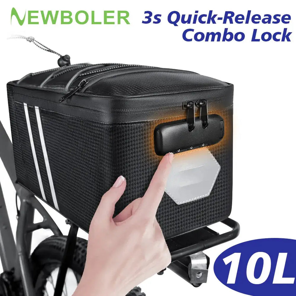 Waterproof Bicycle Rear Seat Bag With Large Capacity And Lock by InterCyprus Trading Ltd