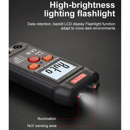 NJTY T1 Pocket Multimeter TrueRMS NCV 600V DC Tester