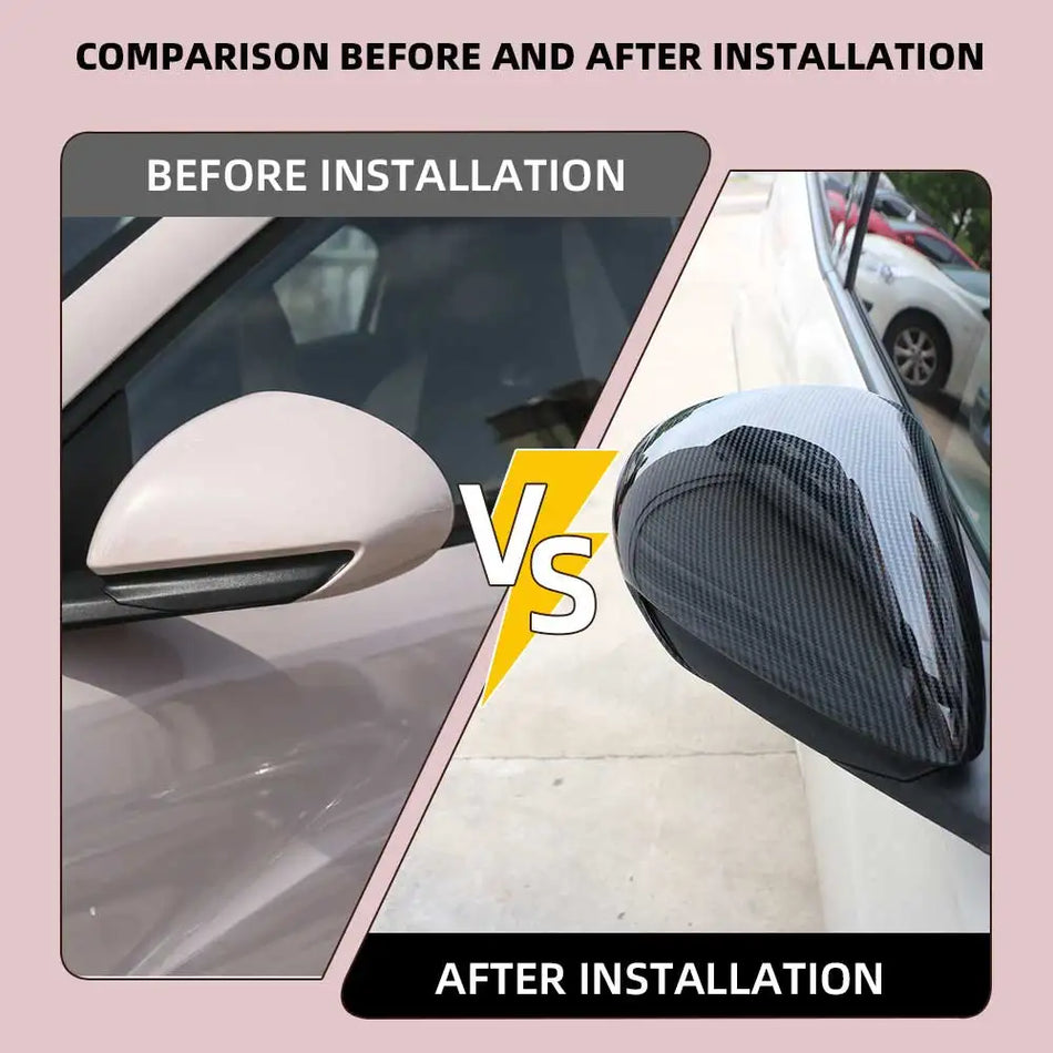 BYD Dolphin Mirror Cap Set in ABS Carbon Fiber Rearview Mirror Covers Pair