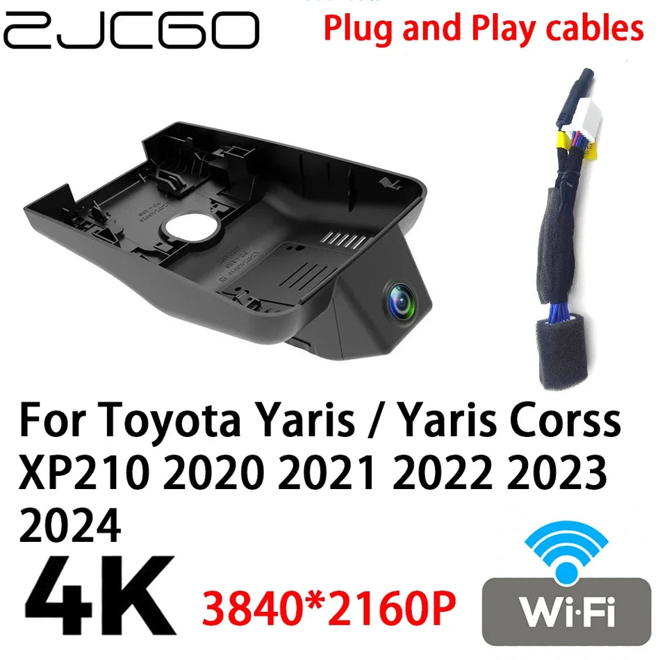 Car DVR Dash Cam 4K 2160P for Toyota Yaris, Yaris Cross XP210