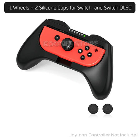 Nintendo Switch Game Accessories Set &ndash; Enhanced Gaming Experience with Joy Con Handle and Racing Steering Wheel 3 in 1