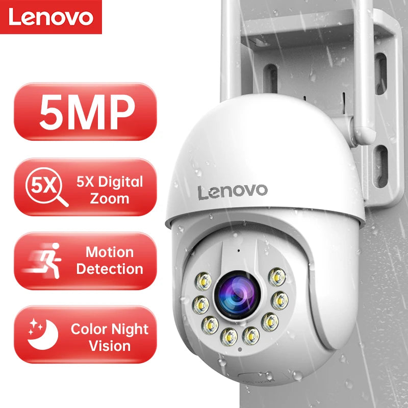 Lenovo 5MP PTZ Outdoor Camera 5MP 32G SD Card / US Plug / CHINA