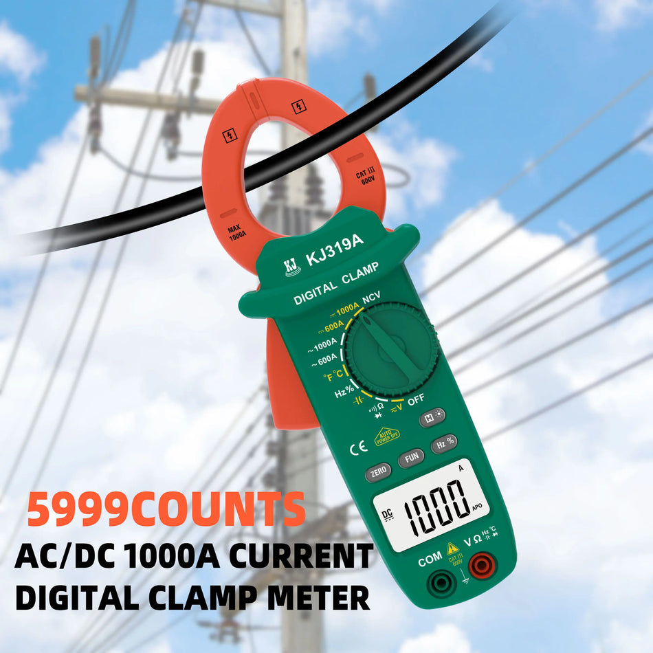 1000A AC/DC Digitalt Tångmultimeter True RMS med NCV Detektion