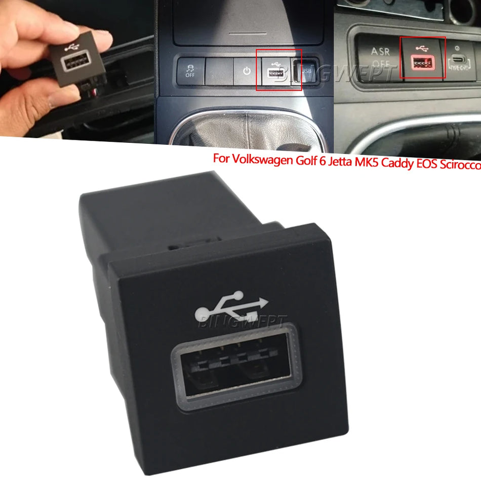 Cablu adaptor de intrare USB pentru Volkswagen Golf 6 Jetta MK5 Scirocco EOS Caddy