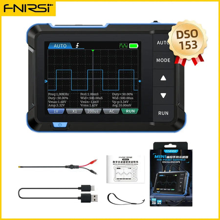 FNIRSI Handheld 2 In 1 Digital Oscilloscope 10 MHz 48MSps DSO153 Standard
