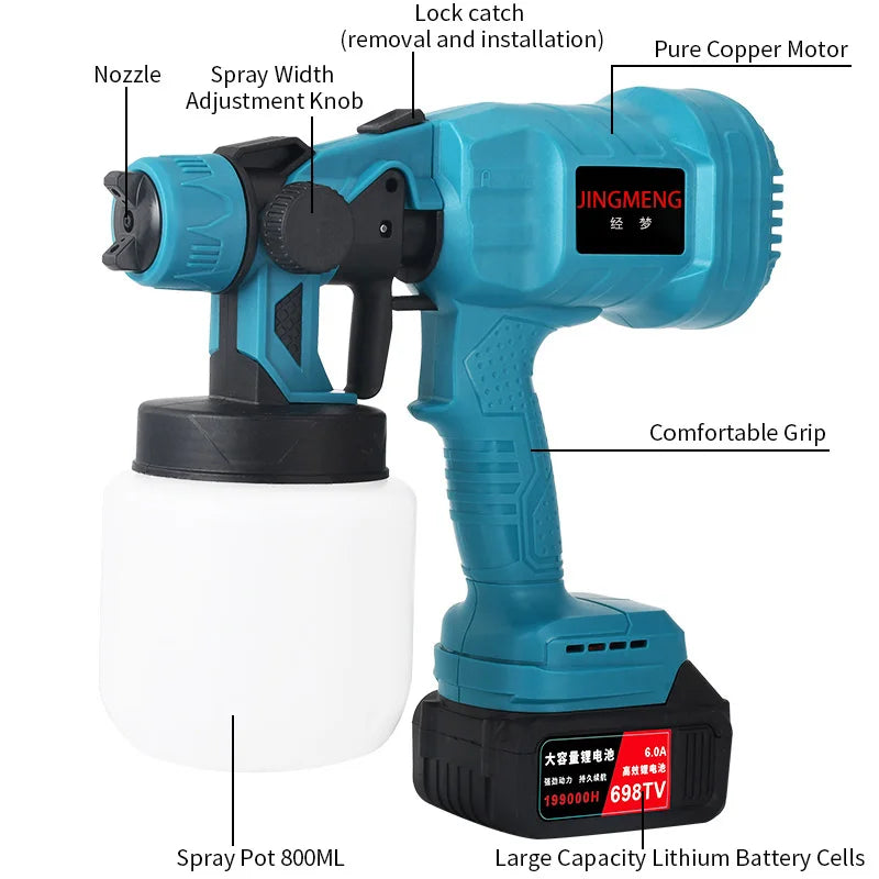 800ML Cordless Electric Spray Gun