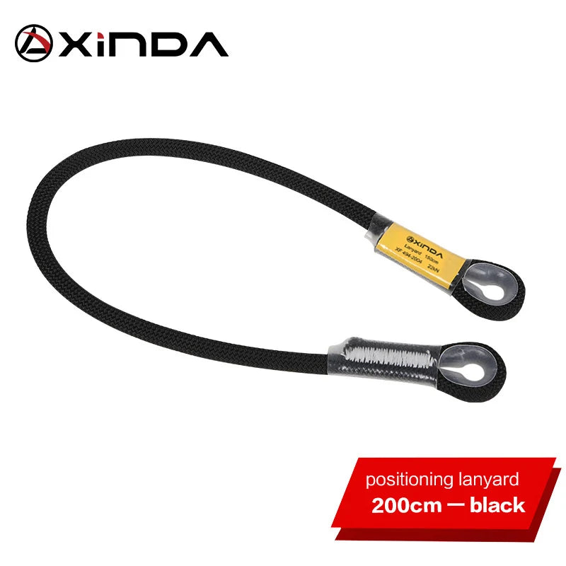Xinda XD-D9313 Positioning Lanyard - 22kN High Strength Black-200cm