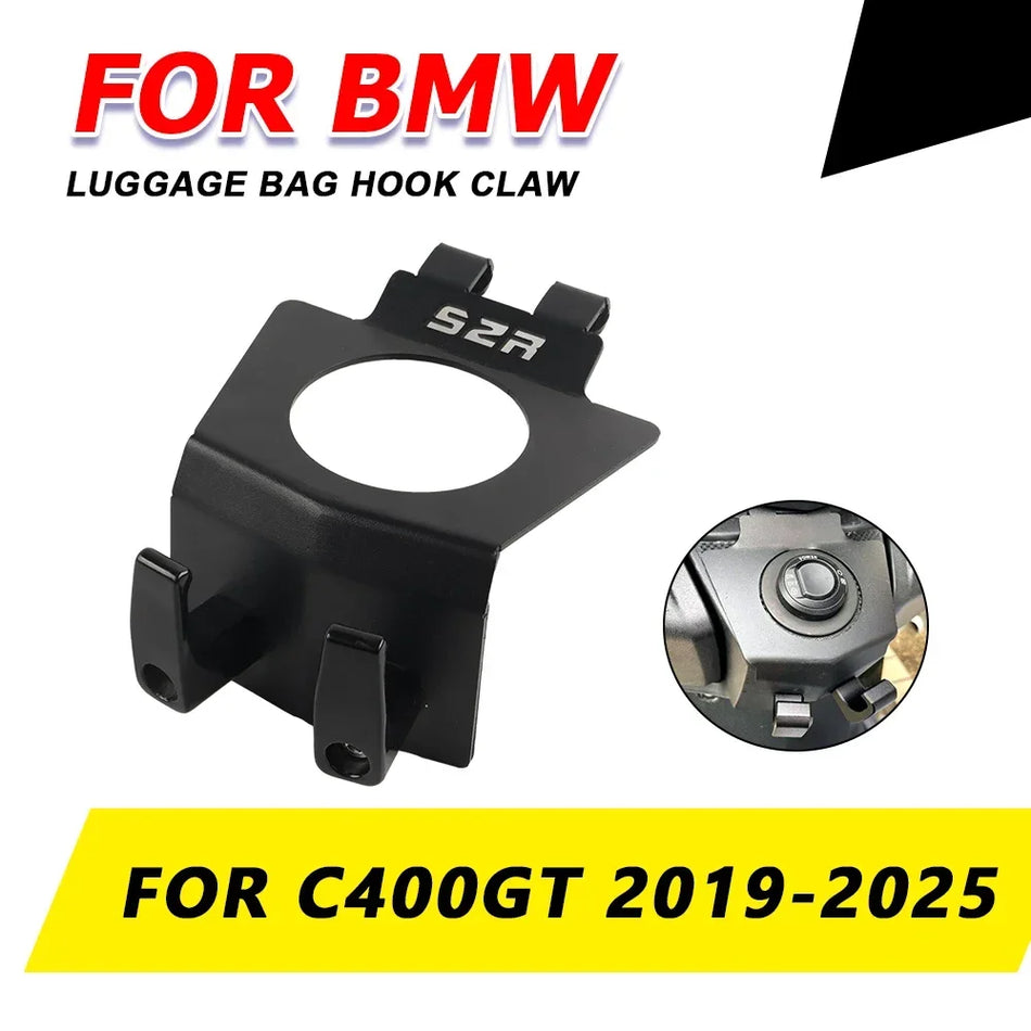 BMW C400GT dubbele haak bagage tas houder, aluminium helmhouder