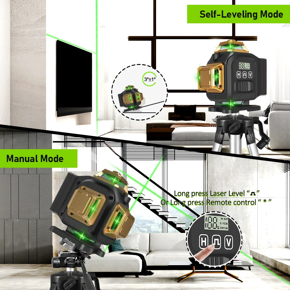 IE16Q &ndash; 360 Degree Self Leveling Laser With Green Beams