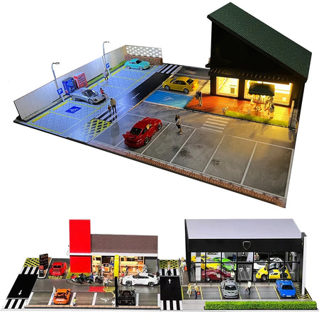 GFans 1:64 Diorama Car Garage &ndash; LED Lights Display