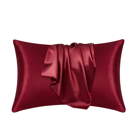 100% Silk Pillowcase by NoEnName_Null &ndash; Promotes Healthier Hair and Skin red / 51cmx76cm