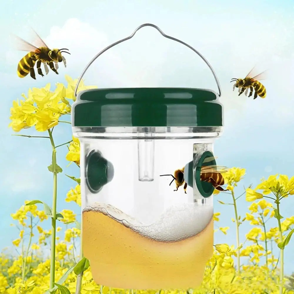 Wasp Trap Reusable Dual Entry Design - Harmless to Bees