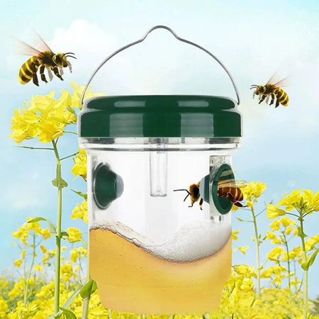 Wasp Trap Reusable Dual Entry Design - Harmless to Bees