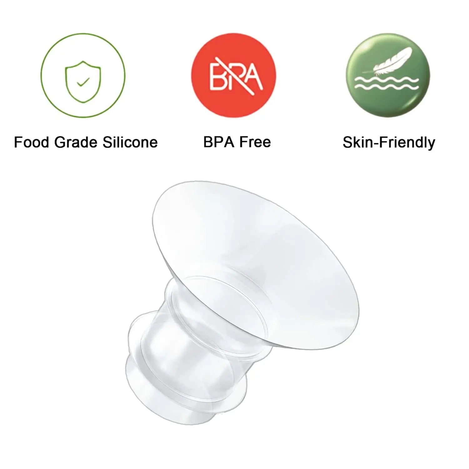 5 Size Breast Milk Pump Flange Inserts - Compatible &amp; Comfortable