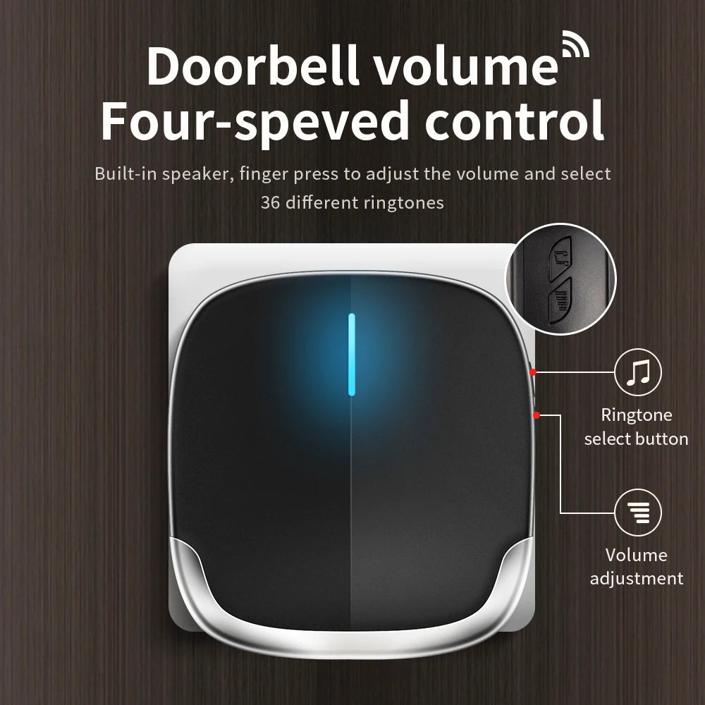 Wireless Doorbell Self Powered &ndash; Weatherproof Outdoor Use
