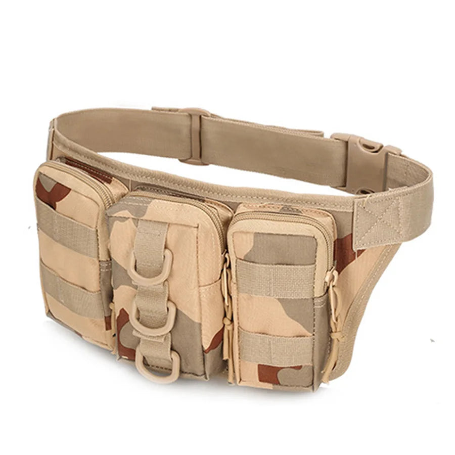 Triple Small Waist Bag Camouflage - Durable Waterproof Sansha camouflage