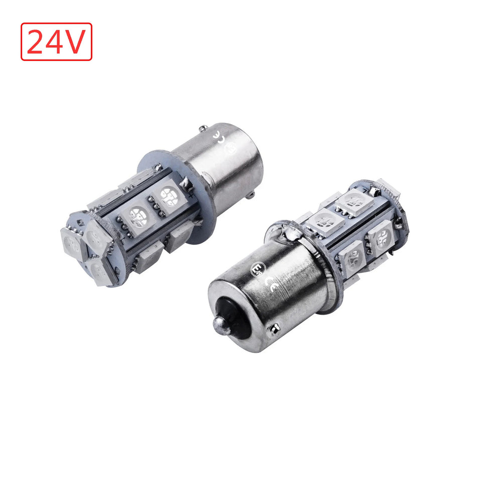 Lâmpadas de Sinalização LED Âmbar P21W 1156 BA15s de Alta Potência para Camionetes