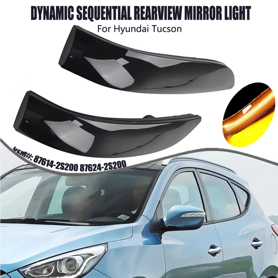 Dynamický LED bočný zrkadlový smerový signál pre Hyundai Tucson IX35 2010-2014