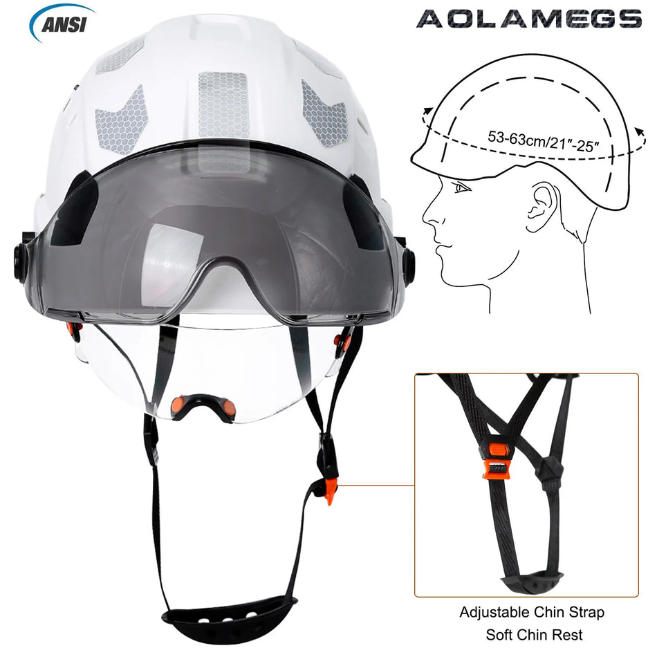 SF06 Safety Helmet - Reflective Stickers And Goggles