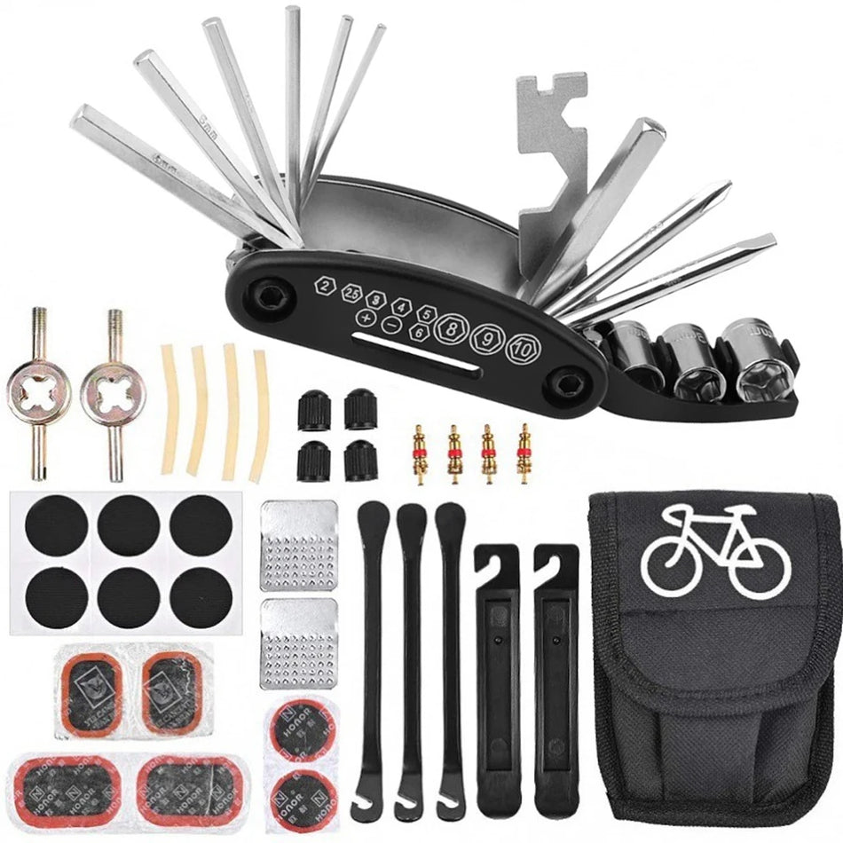 Набор инструментов для ремонта горного велосипеда 16 в 1, сумка под седло, многофункциональный комплект